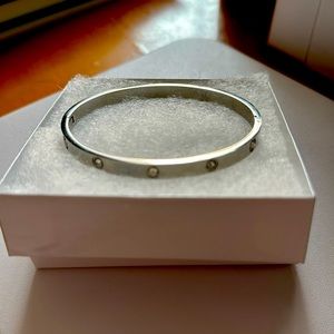 Designer Inspired 14K Silver Plated Friendship Bangle Bracelet EUC